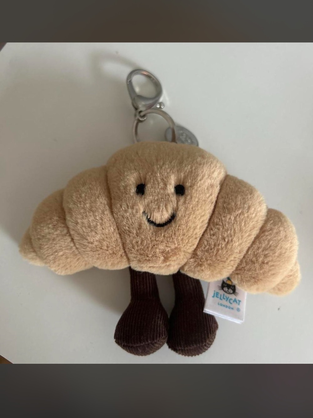 Jellycat Croissant Bag Charm Keychain